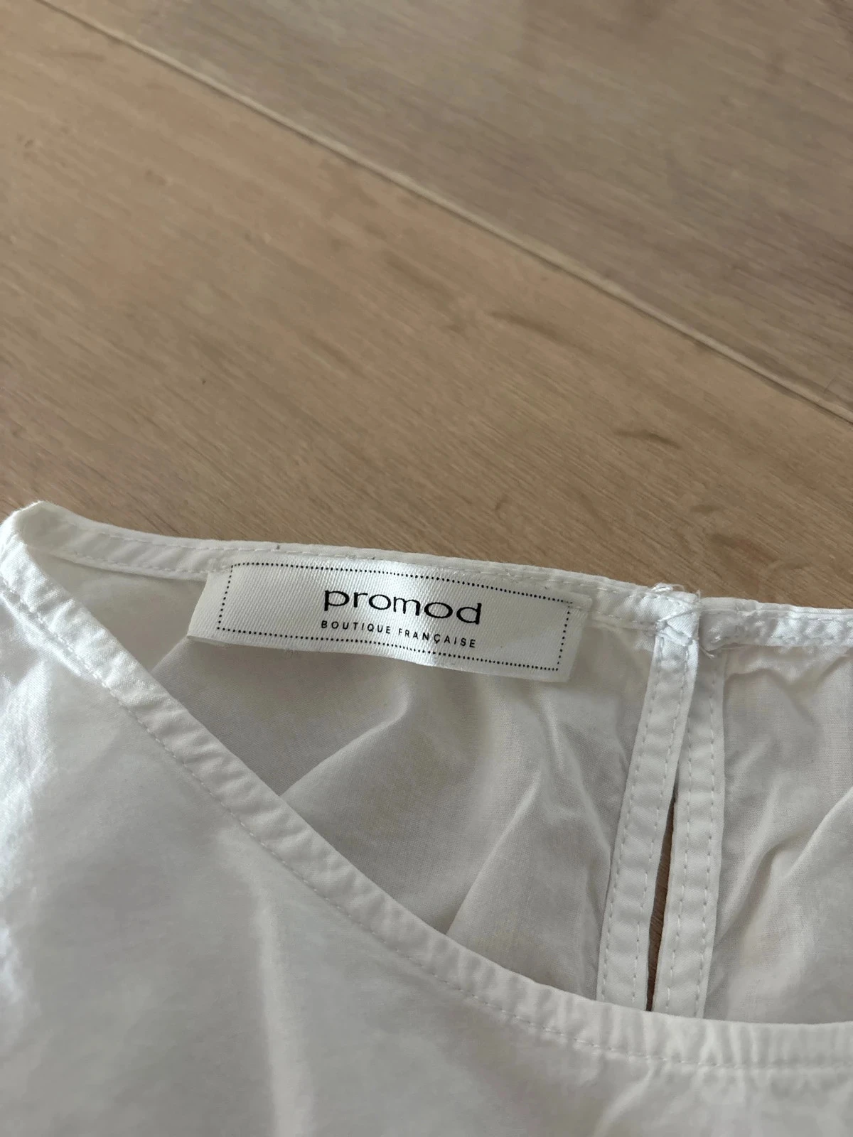 White short-sleeved blouse by Promod size XXL / 44 – photo 4